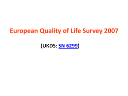 European Quality of Life Survey