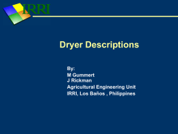 Dryer Descriptions