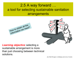 Sustainable Sanitation for the 21st Century