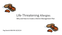 Life-Threatening Allergies