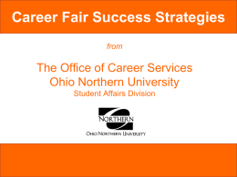 Interviewing - Ohio Northern University