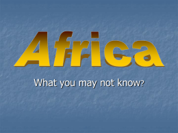 Africa - Welcome to SchoolPage