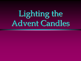 Lighting the Advent Candles