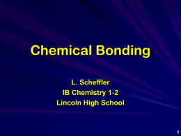 Chemical Bonding - Red Deer Public
