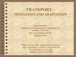 Transport - mitigation and adaptation