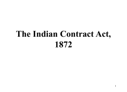The Contract Act, 1872