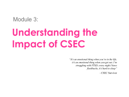 What is CSEC? - Kristi House Child Advocacy Center