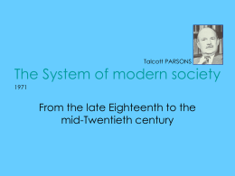 The System of modern society
