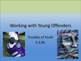 Working with Young Offenders - Troubles of Youth / FrontPage