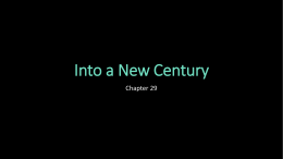 Into a New Century