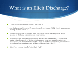 What is an Illicit Discharge?