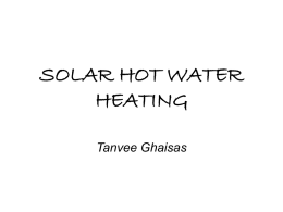 SOLAR HOT WATER HEATING