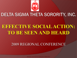Effective Social Action for Delta Sigma Theta Sorority, Inc.