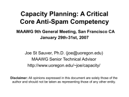 Capacity Planning: A Critical Core Anti