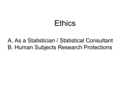 Ethics Human Subjects Research