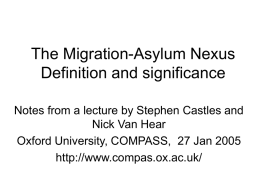 The Migration-Asylum Nexus Definition and significance