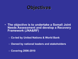 Objectives - Somali
