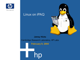 Linux on iPAQ - Massachusetts Institute of Technology