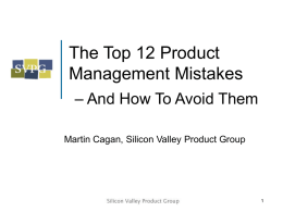 The Top 12 Product Management Mistakes