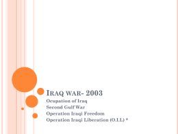 Iraq war- 2003 - Euroakadeemia