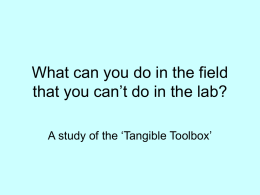 Lab vs. Field - University of Bath
