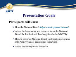 NBPTS PowerPoint Presentation Template