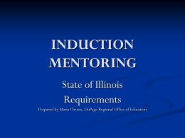 INDUCTION MENTORING - University of Illinois at Urbana