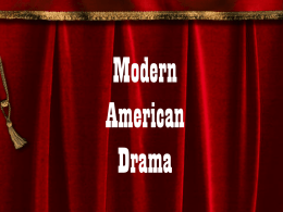 Modern American Drama - North Bergen School District
