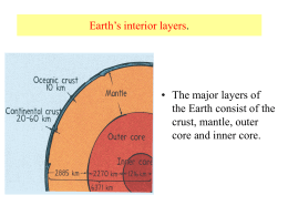 Earth's interior layers.