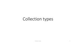 Collection types