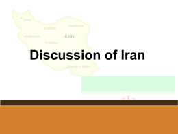 Discussion of Iran - New Paltz Middle School