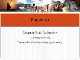 Risk Reduction - Karamoja Health Data Center