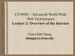 CS 898n - Lecture 2 - Wichita State University