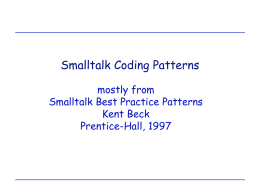 Smalltalk Coding Patterns