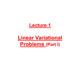 Lecture 1