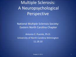 Multiple Sclerosis: A Neuropsychological Perspective