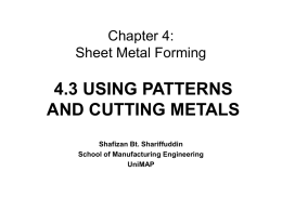 Chapter 4: Sheet Metal Forming