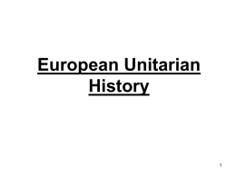 European Unitarian History