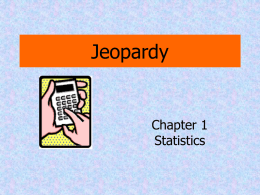 Jeopardy - Statistics'