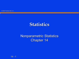 Chap. 15: Nonparametric Statistics
