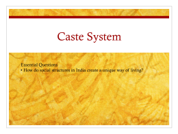 Caste System - Social Studies!