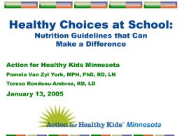 Healthy Choices at Schools