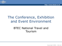 ###The Conference, Exhibition and Event Environment