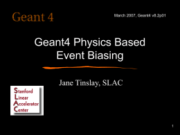 Event Biasing with Geant4