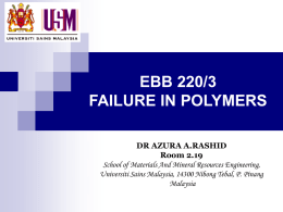 EBB 220/3 FAILURE IN POLYMERS