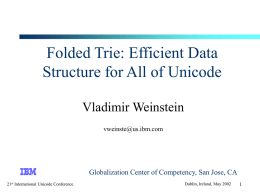 Folded Trie: efficient data structure for all of Unicode