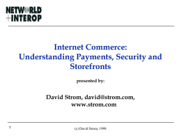 Internet Commerce: Understanding Payments, Security and