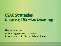 CSAC-Running Effective Meetings
