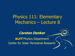Lecture 8 - Center for Solar-Terrestrial Research