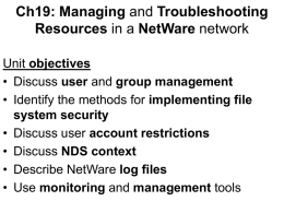 Managing and troubleshooting resources in a NetWare network